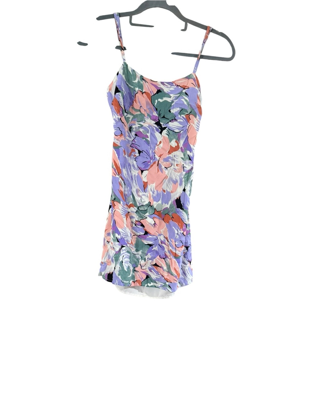 Lulu's Floral Mini Dress in Purple, Pink, Blue - Picture 8 of 9
